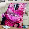 1PC Custom Name Love Bottle Outdooor Flannel Blankets Throw Blanket All-Season Throw Gift Bedspread for Couch, Bed, Camping Holiday Birthday Gift