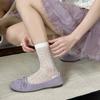 Female Summer Thin Model Hollow Bow Sweet Lace Boneless In The Tube Stack Socks