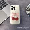 Pink Cherry for iPhone15 Mobile Phone Case 14PROMAX All-inclusive 13/11 Anti-drop 16/15 Protective Case 17