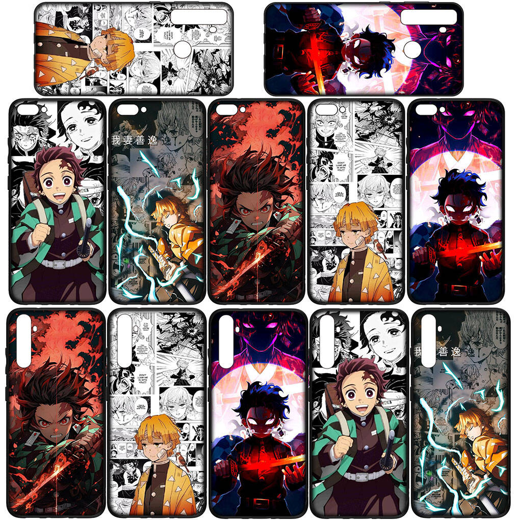 for iPhone 17 16 15 Xiaomi Poco F7 F8 X7 X6 C85 C75 C71 M8 Redmi Note 14 13 12 11 Pro Max 14C 13C A4 Phone Case Tanjirou Demon Slayer Agatsuma Zenitsu