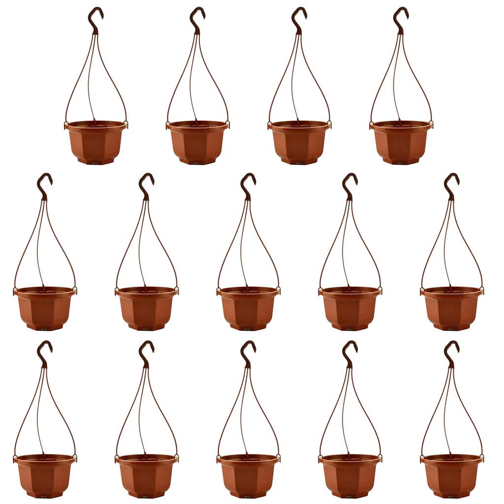 Plastic Flower Pot Chain Plant Basket Plant Holder Hanging Balcony Decor