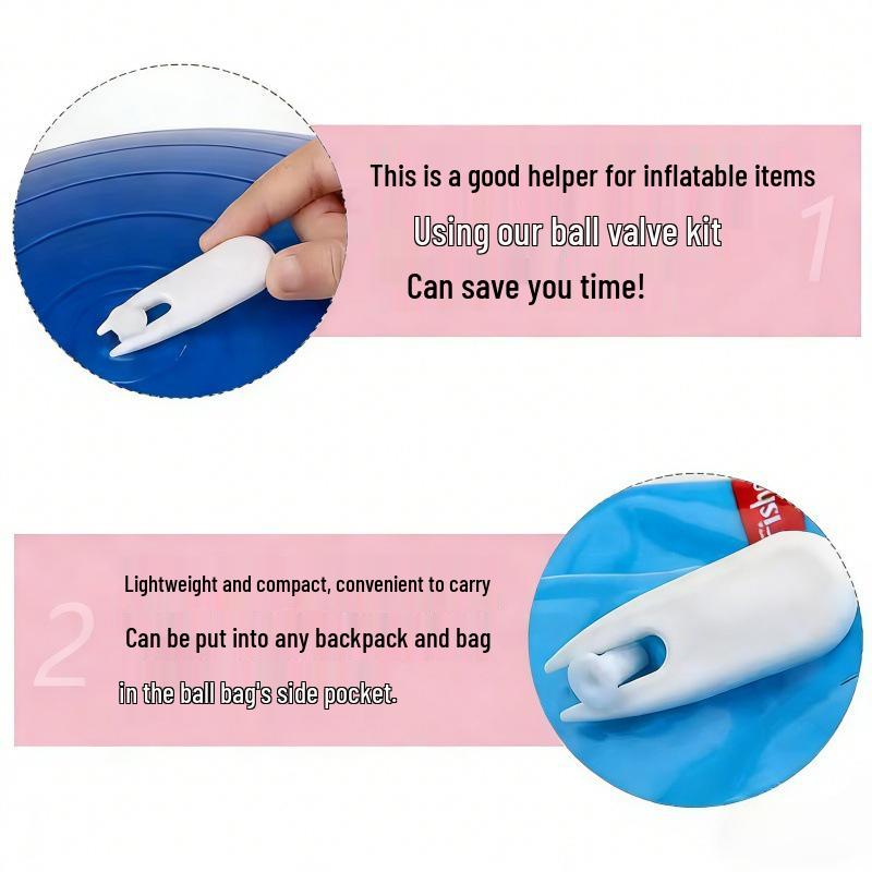 Bouchon d'air en corne de vache créative: Accessoire universel de gonflage/dégonflage pour ballon de yoga et cheval sauteur.