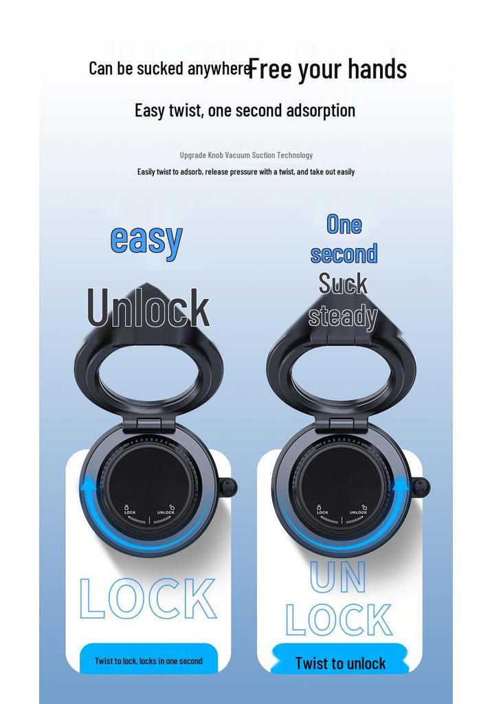 Strong Magnetic Folding Car Phone Holder with 360° Rotation