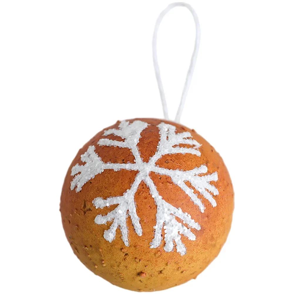 

Christmas Tree Ornaments Set of 6 Foam Shapes Snowflake Star Cookie Man Ball for DIY Holiday Decorations and Festive Use