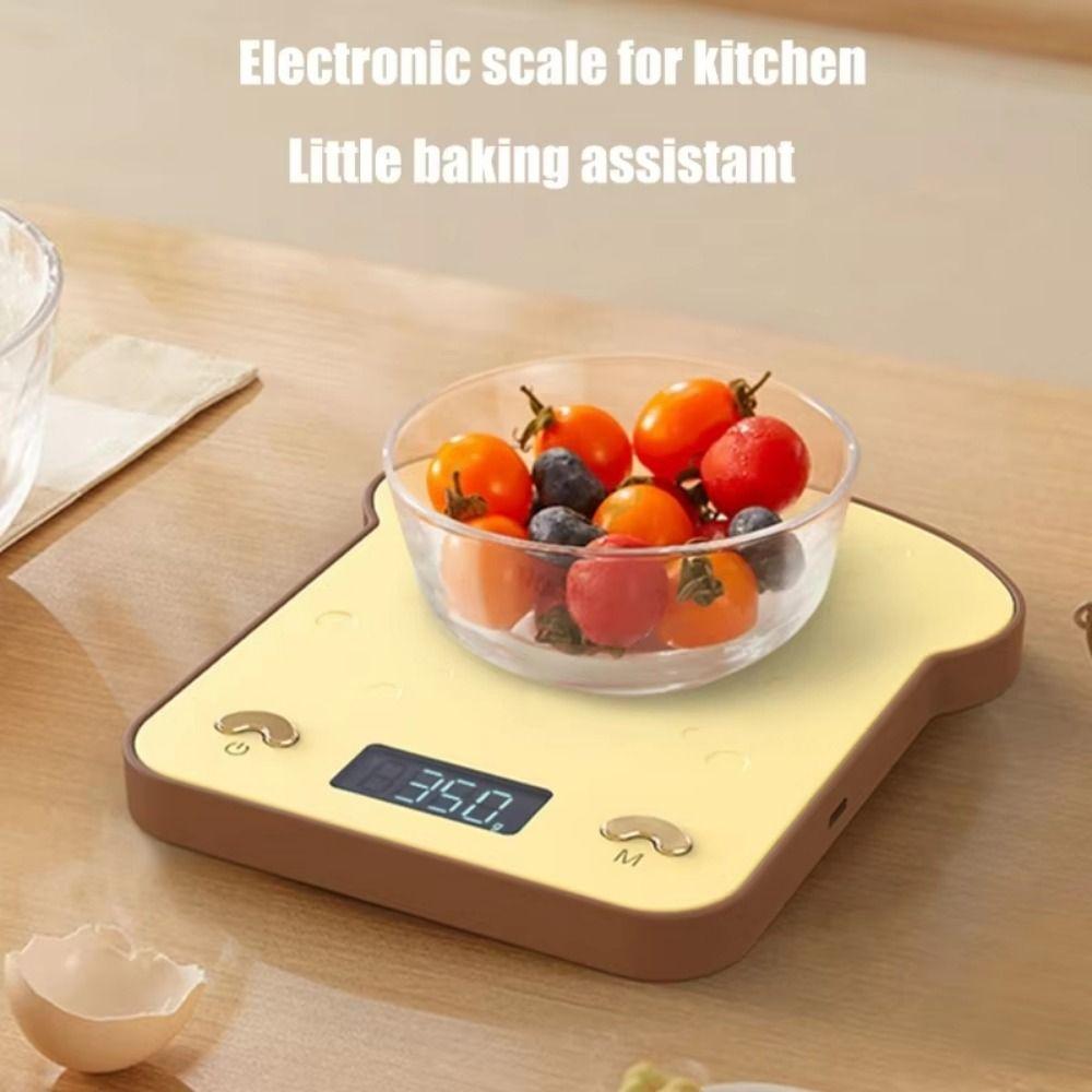 

LCD Display Toast Digital Scale Creative Baking Scale Cooking Measurements