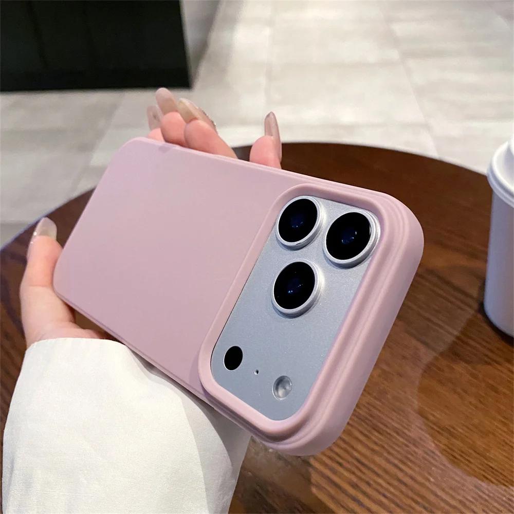 Office Frosted Plain Phone Case for Apple IPhone 17 Air 16 Plus 15 14 13 12 Pro Max Silicone Soft Protective Back Cover