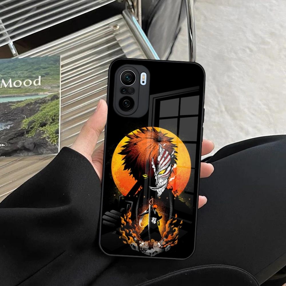 Japan B-Bleachs K-Kurosaki Ichigo Phone Case for Xiaomi Redmi Note 14 13 12 11 Ultra Pro Lite 5G toughened glass Cover