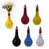 Farmhouse Style Vase Long Neck Colorful Chicken Statue Big Eye Cartoon Resin