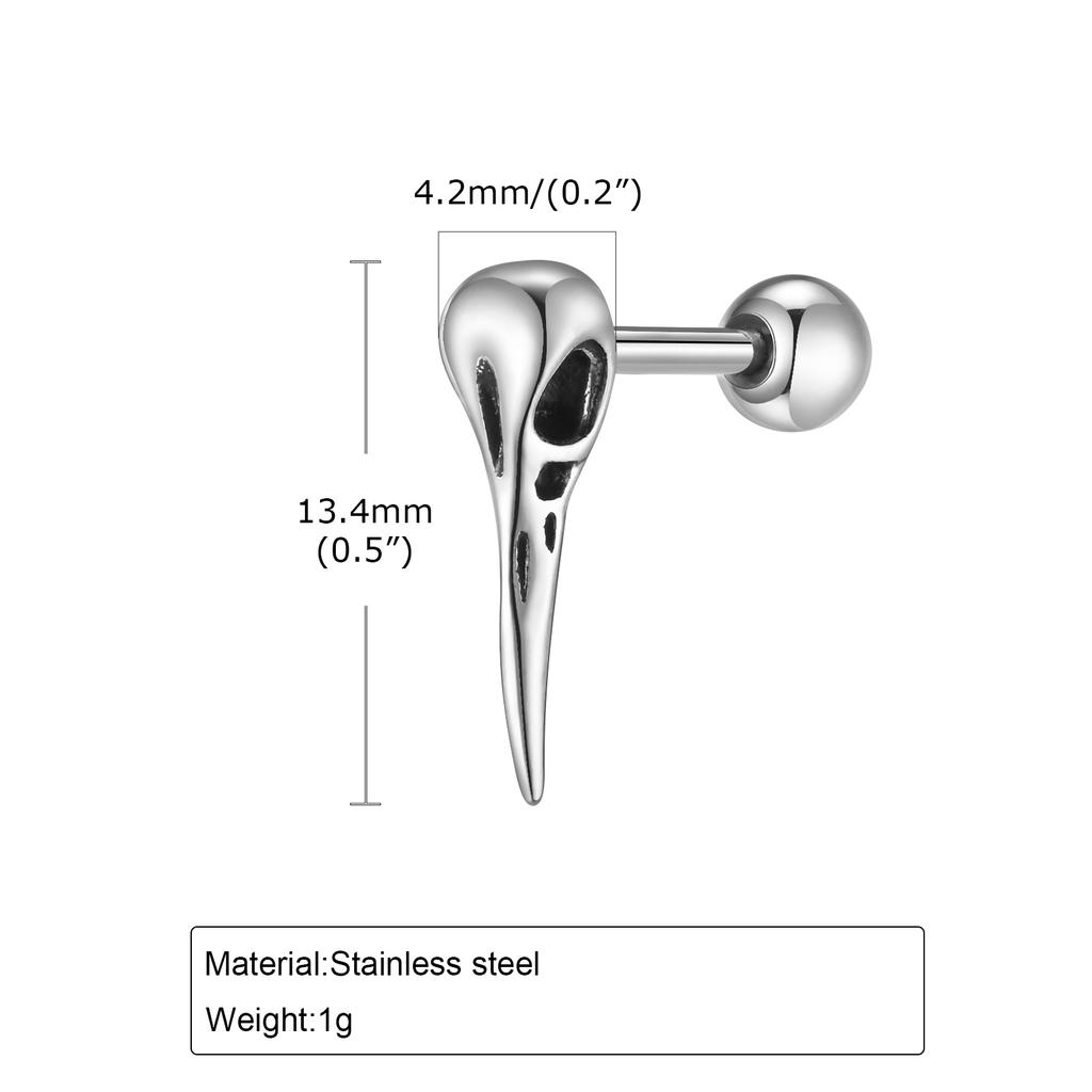 Spider/Cross/Cat/Crow/Four-pointed Star Stud Earrings for Unisex Unique Design Punk Personality Earrings Enamel Fashion Jewelry