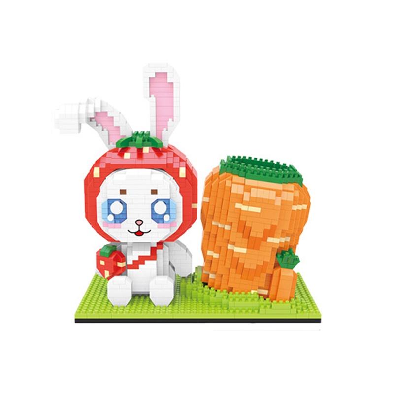 Strawberry Bear Building Block Pen Holder Abs Plastic Toy For 3c Configuration 14+
