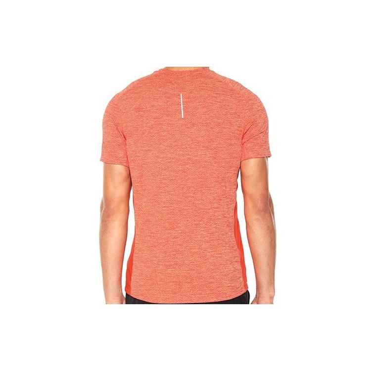 Nike T Shirts Men's Orange Crew Neck Moderate Straight Fit 834241-809