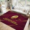 Queensland Maroons Design Crystal Velvet Carpet Cozy Non?Slip Printed Rug For Bedroom Living Room Entrance