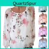 Womens Floral Plus Size Blouse Tops Casual Tunic Loose T Shirts