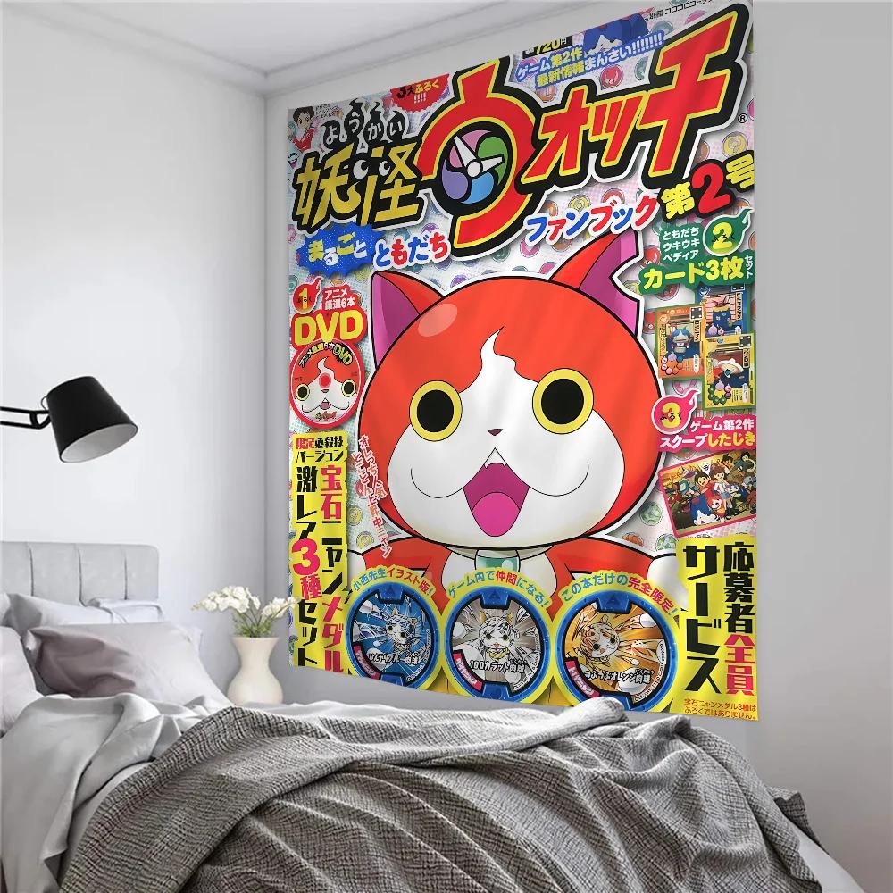 Yo kai Watch Anime Hanging Bohemian Tapestry Bohemian Wall Tapestries Mandala Cheap Hippie Wall Hanging