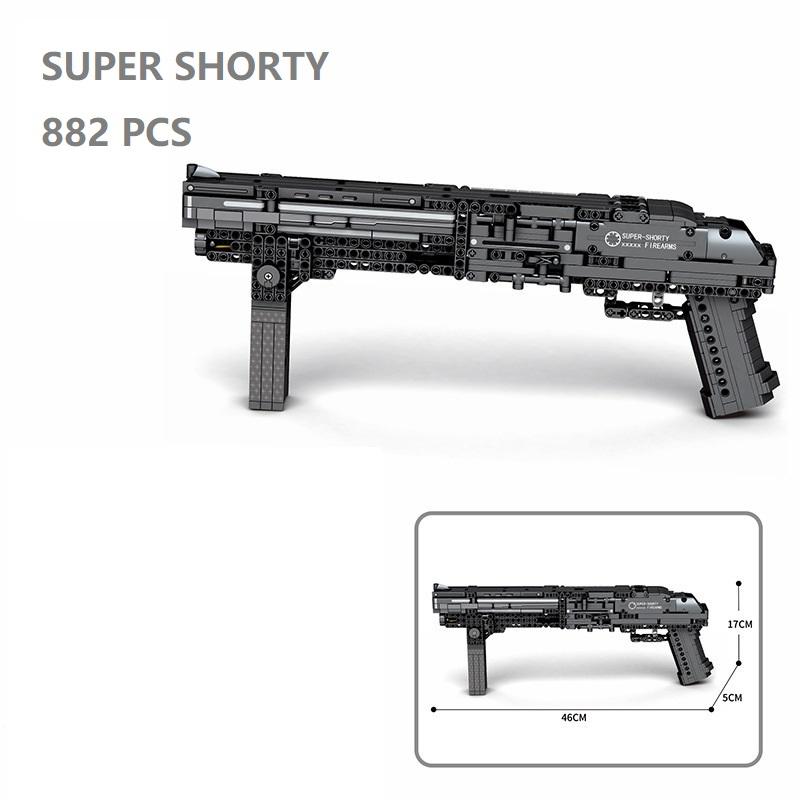 Toy Gun Assembly Building Blocks MOC Models QBU191 Rifle Desert Eagle AK47 AWM M416 MCX Assault Rifles Boys Educational Gifts