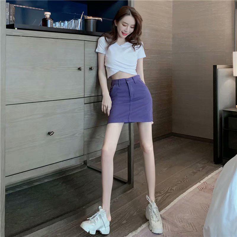 Plus Size Denim Midi Skirt - High Waist Casual Spring/Summer A-Line Bodycon Skirt for Women