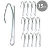 Cloth Shop Metal Fabric and Curtain Hooks, 70mm, Pack of 15, Gold Hooks, Type A