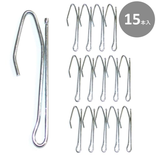 Cloth Shop Metal Fabric and Curtain Hooks, 70mm, Pack of 15, Gold Hooks, Type A