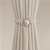 Creative Imitation Pearl Curtain Ties Elastic Adjustable Hexagonal Curtain Tiebacks Practical Butterfly Clips