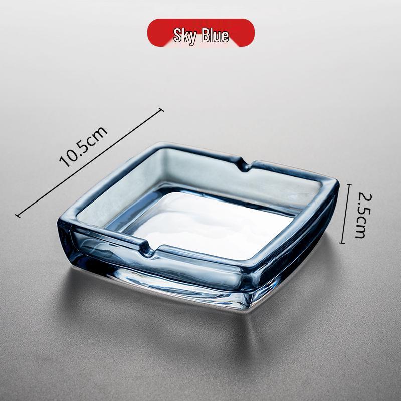 Compact Glass Ashtray for Hotel Rooms, Bedrooms, and Bathrooms
