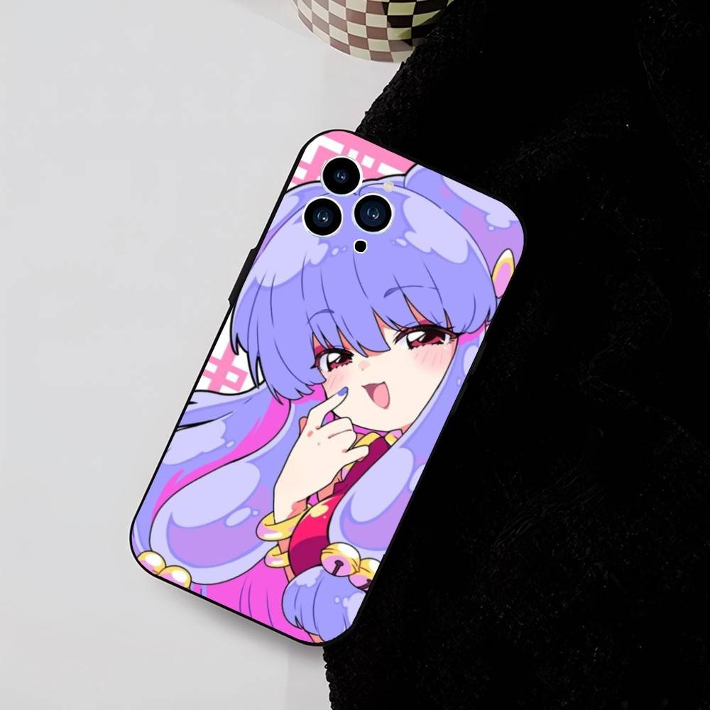 Kawaii S-Shampoo Funny Anime R-Ranma 1 2 Phone Case Cool Black Silicone Soft For IPhone 16 15 14 13 12 11 X XR Plus Pro Max Plus