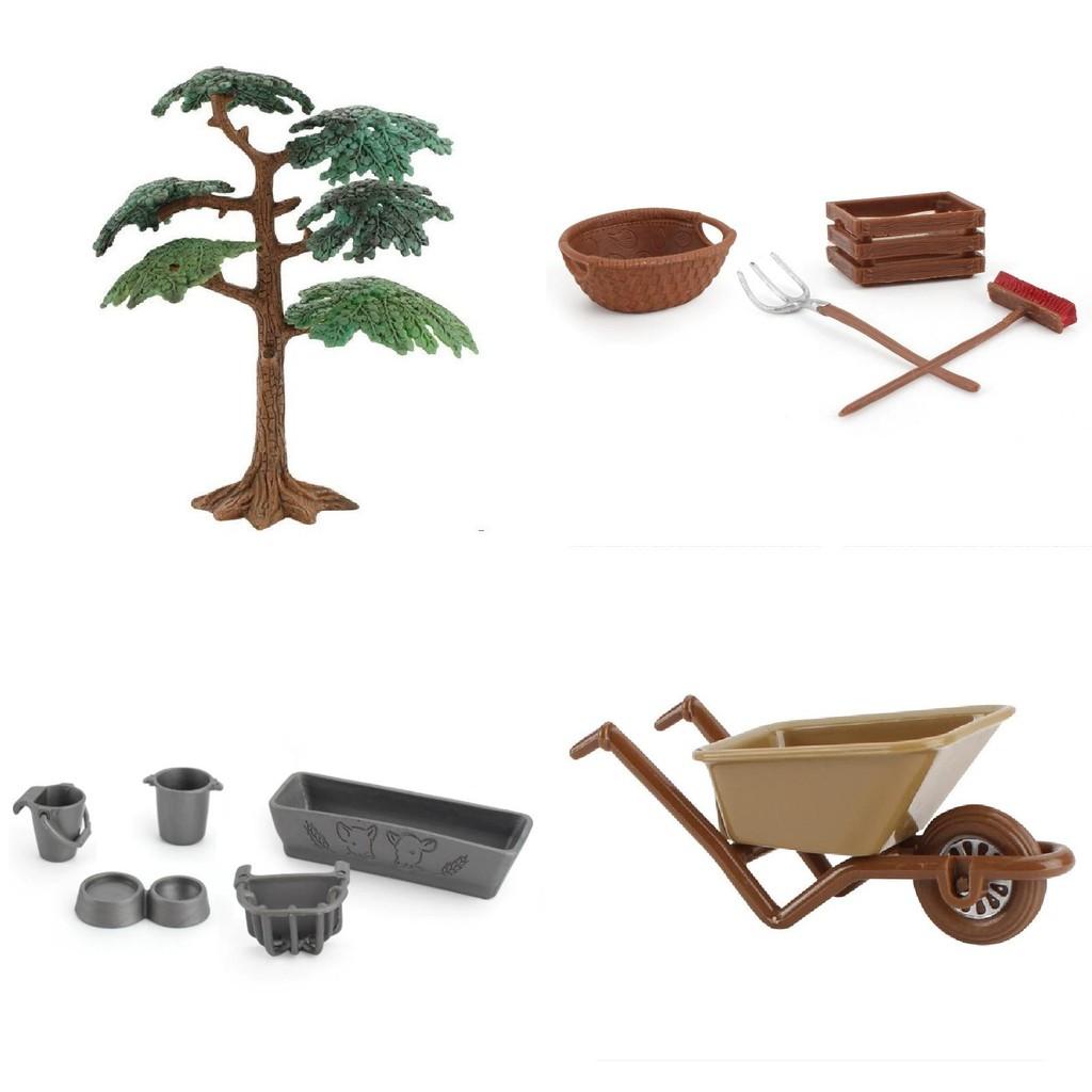 Simulation Baumstruktur Stapel Bauernhofwerkzeuge Gemüse Obst Karren Modell Ornament Für Pädagogisches Spiel Und Kreative Dekoration
