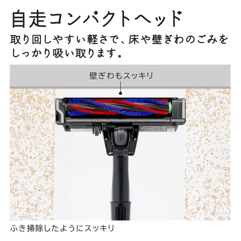 Hitachi Sugokaru Stick Cordless Vacuum Cleaner PV-BS1L W White, Made In Japan, Lightweight, Self-Propelled, Handheld Vacuum