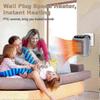 Portable Heater, 800W Ceramic Plug in Heater, Space Electric Fan Heater with Remote Control, 12H Timer, LED Display,