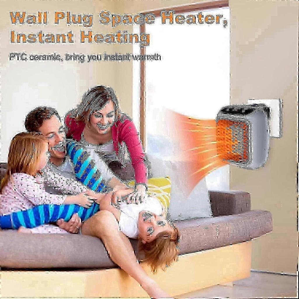 Portable Heater, 800W Ceramic Plug in Heater, Space Electric Fan Heater with Remote Control, 12H Timer, LED Display,