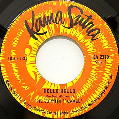 7inch Record SOPWITH CAMEL - Hello Hello KA217 Kama Sutra 1966 Canada Rock Used