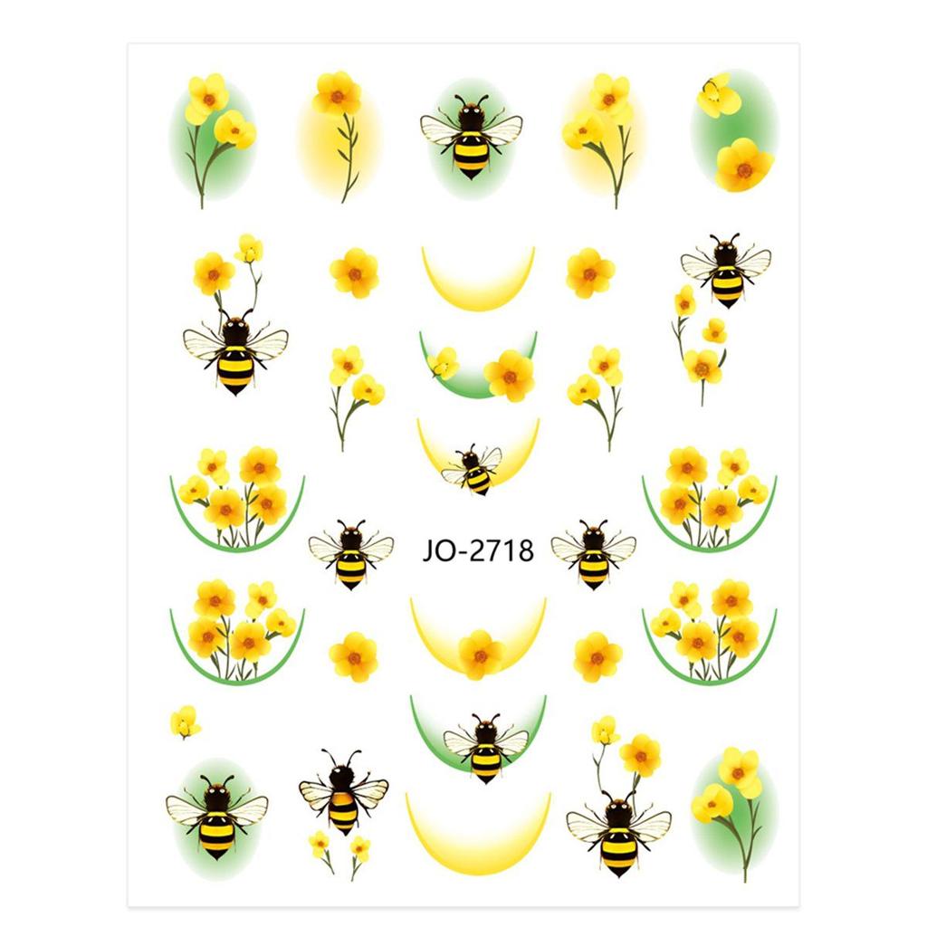 Ins Style Floral Butterfly Rose Self-Adhesive Nail Art Stickers, Same Style as Douyin & Xiaohongshu