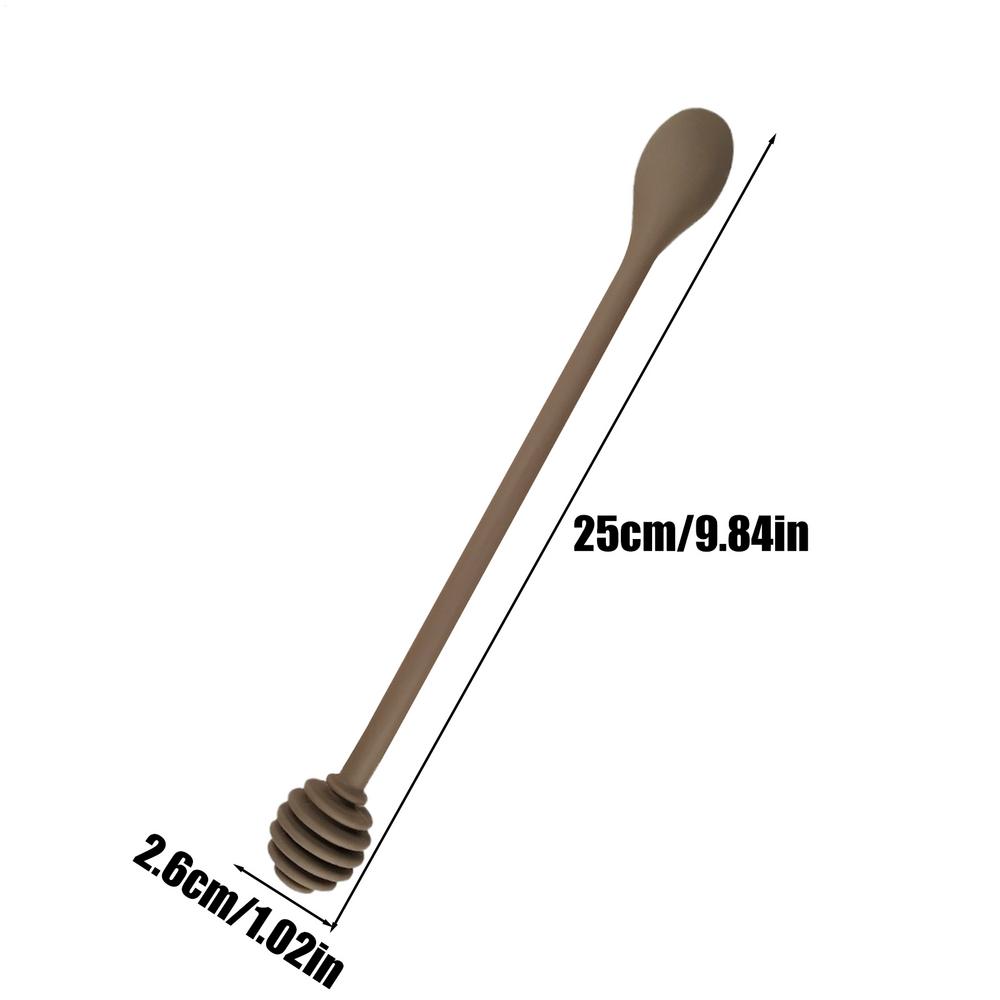 

25 см Силиконовая палочка для меда Кухонная ложка-дозатор для меда Длинная ручка Палочка для сиропа Кухонный инструмент для дозирования сиропа темно-серого