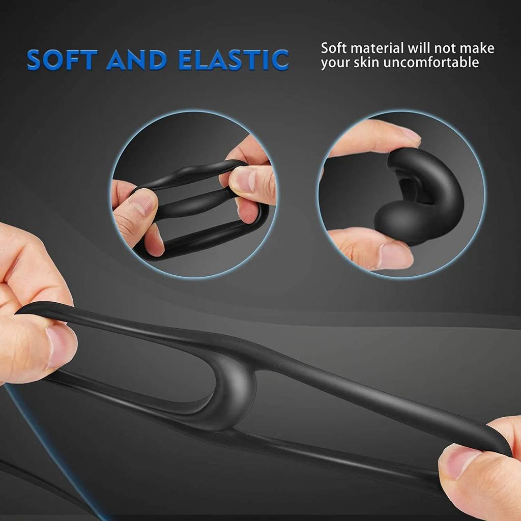 Silicone Double Penis Ring Delay Ejaculation Cock Rings Male Dick Erection Erotic CockRings Multi Wearing Ways Sex Toys for Men