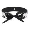 Sexy Leather Cow Print Bell Pendant Collar Choker Necklace For Women Punk Gothic Sweet Bow Necklaces Cosplay Party Jewelry Gifts