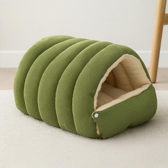 Pet House Bed Non-Slip Base Removable Washable Cover Cave Design Washable Cat Bed with Zipper Indoor Outdoor Portable Nest