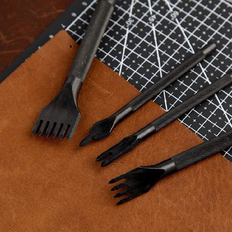 Leather Craft Lacing Stitching Tool Professional Prong Punch Tools  Hole Punches