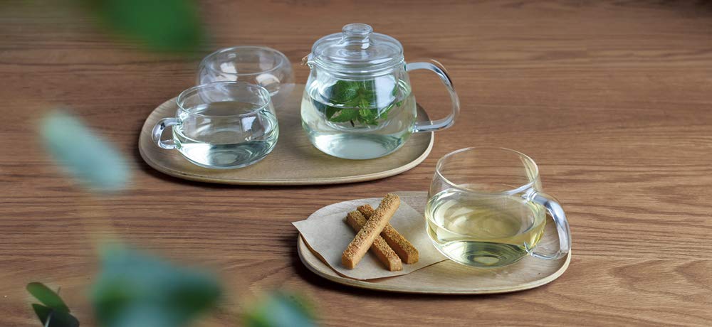 KINTO UNITEA 210 x Willow 21730 Non-Slip Tray, 145mm, Wood,