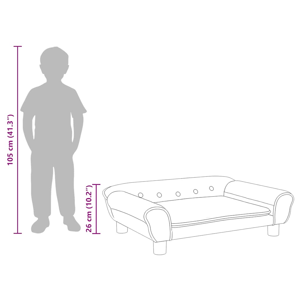 Kids Sofa Brown 70x45x26 Cm Velvet