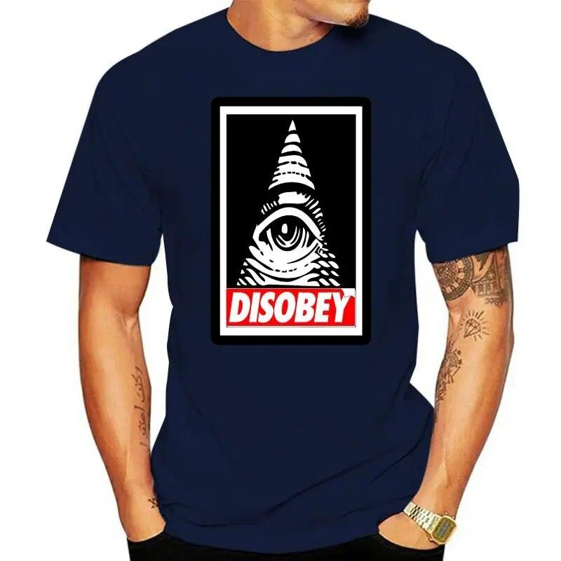 Disobey Anonymous Illuminati Eye Swag Hipster Vendetta Conspiracy Urban T-shirt Unisex-T-shirt Mode