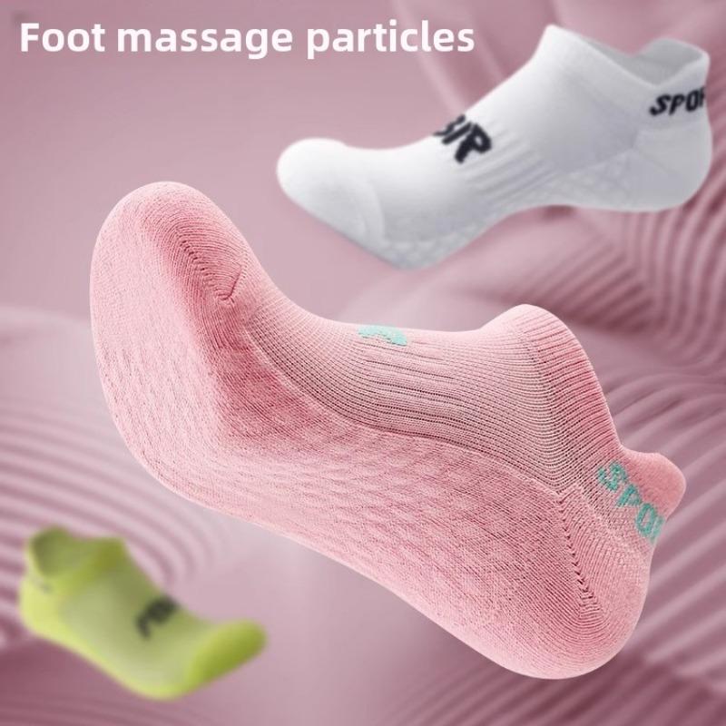 5 Pairs of Female Autumn and Winter Towel Bottom Deodorant Sweat Absorbing Running Boat Socks