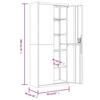 Filing Cabinet Black 90x40x200 cm Steel
