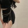 Y2k Silver Metal Waist Chain With Tassel Decor For Teen Girls Summer Style