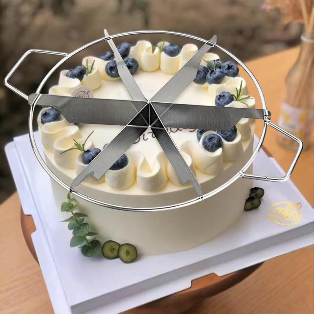 Stainless Steel Cake Divider 6/7/8 Equal Portions Cake Slicer Pizza Pie Cutter Kitchen Gadgets Pastry Cheese Divider tool