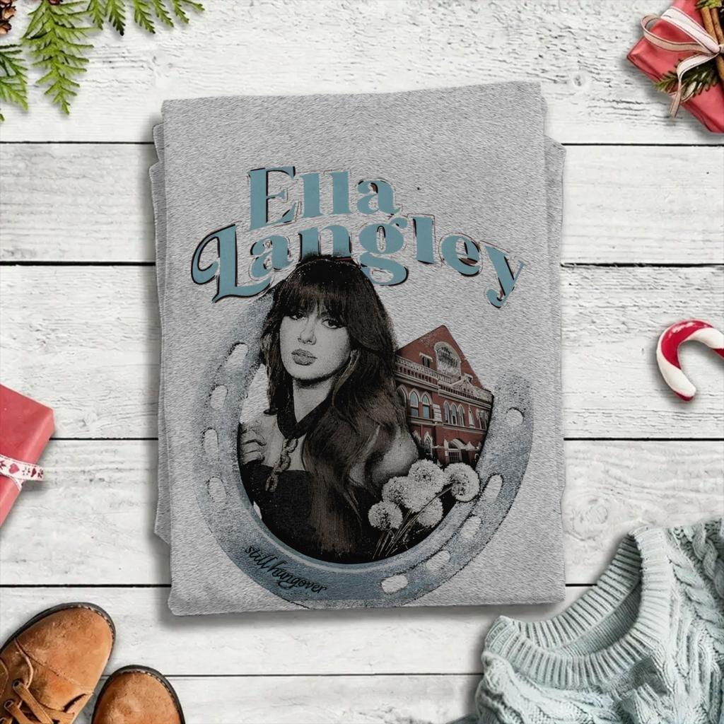 Vintage T Shirt Summer Ella Langley Trending T Shirts Cotton Tee Shirt for Unisex Y2K Funny Hot Sale Short Sleeve Tops