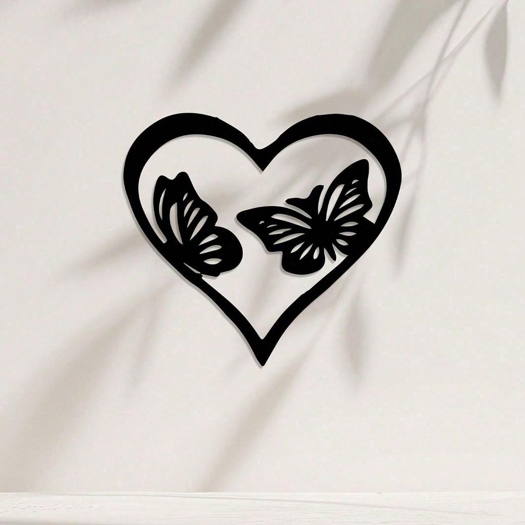 Vintage Heart Metal Wall Art Openwork Garden Sculpture Rust Finish Outdoor Hanging Decor Patio Porch Fence Nature Gift