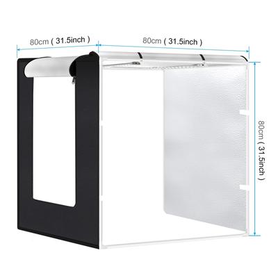 PULUZ PU5080 80*80*80cm Large Folding LED Light Tent Desktop Photo Studio Light Box 80W Softbox