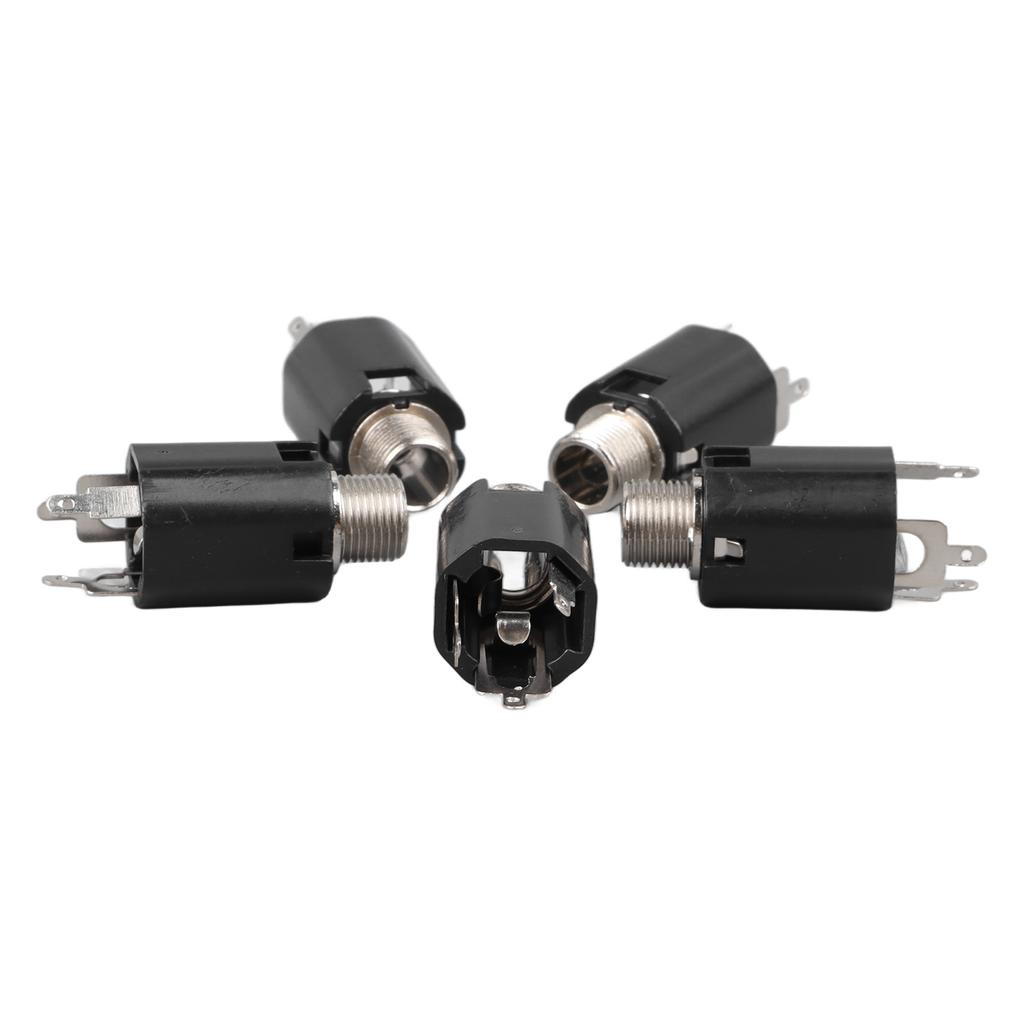 6.35mm Electric Guitar Audio Socket Improve Signal 3 Pin Stereo Welded Plug Guitar Audio Socket