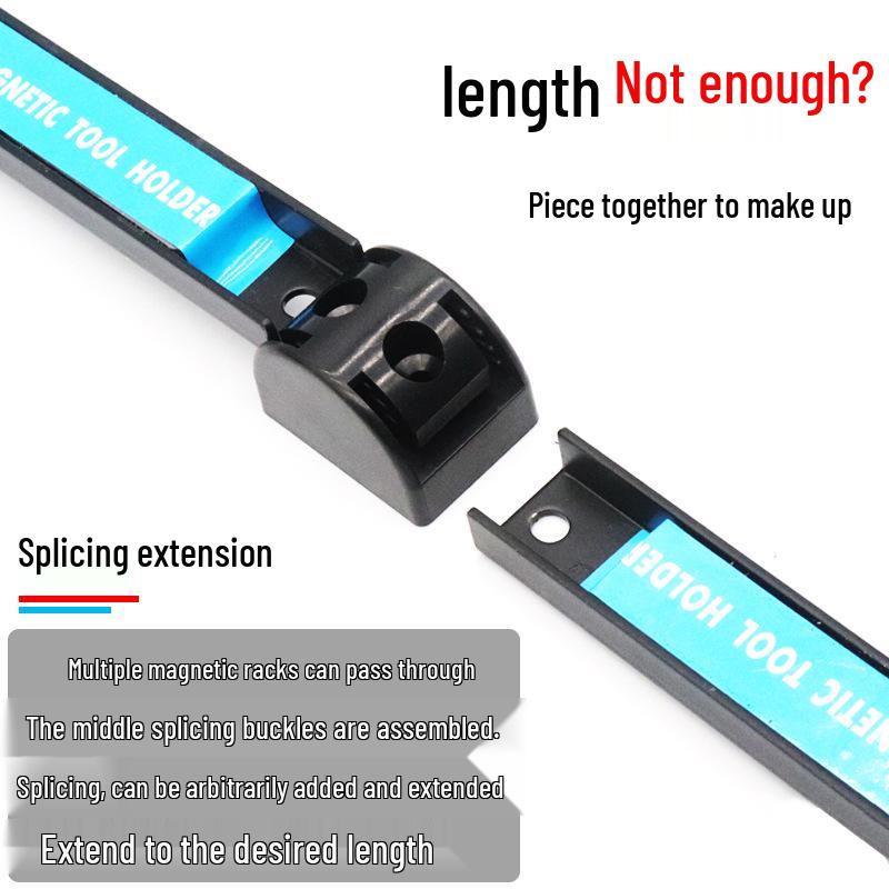 

24 Настінна магнітна планка-тримач для інструментів для авторемонту та зберігання Set of Three (8/12/18 inch, Width 2.4cm)