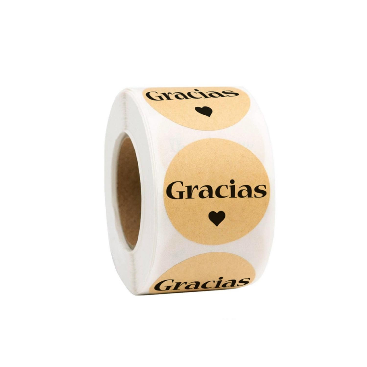 

500 шт./рулонИспанскийGraciasСпасибо Наклейки Наклейки для запечатывания конвертов Наклейки для запечатывания пакетов для выпечки и подарков Праздничный декор