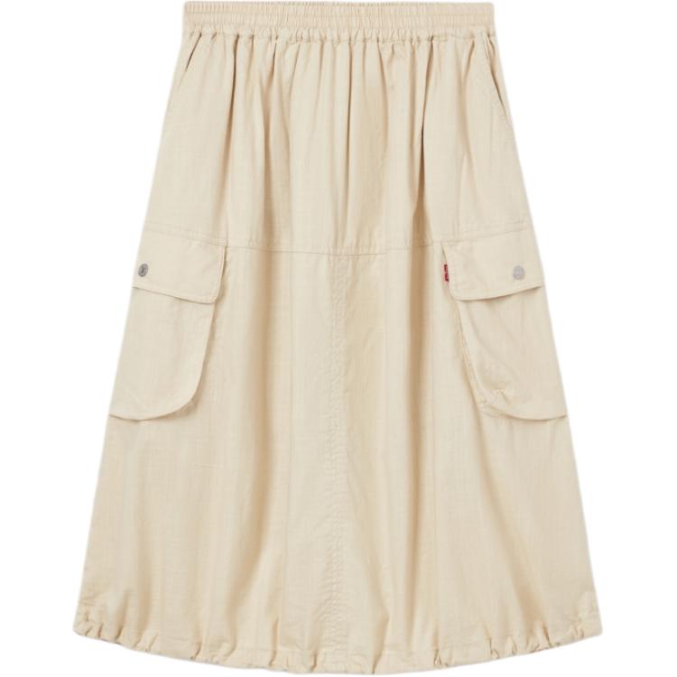 Levis Loose Solid Soft Comfortable Casual Long Skirt Women skirts Light-Brown 003W4-0002